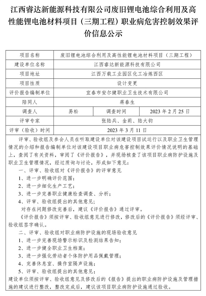 江西睿達(dá)新能源科技有限公司廢舊鋰電池綜合利用及高性能鋰電池材料項(xiàng)目（三期工程）職業(yè)病危害控制效果評(píng)價(jià)信息公示.jpg
