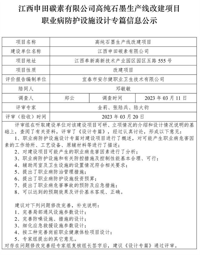 江西申田碳素有限公司高純石墨生產(chǎn)線改建項(xiàng)目職業(yè)病防護(hù)設(shè)施設(shè)計(jì)專篇信息公示.jpg