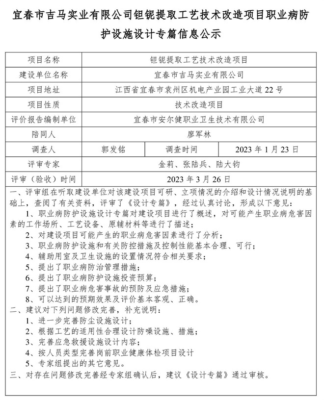 宜春市吉馬實業(yè)有限公司鉭鈮提取工藝技術(shù)改造項目職業(yè)病防護設(shè)施設(shè)計專篇信息公示.jpg